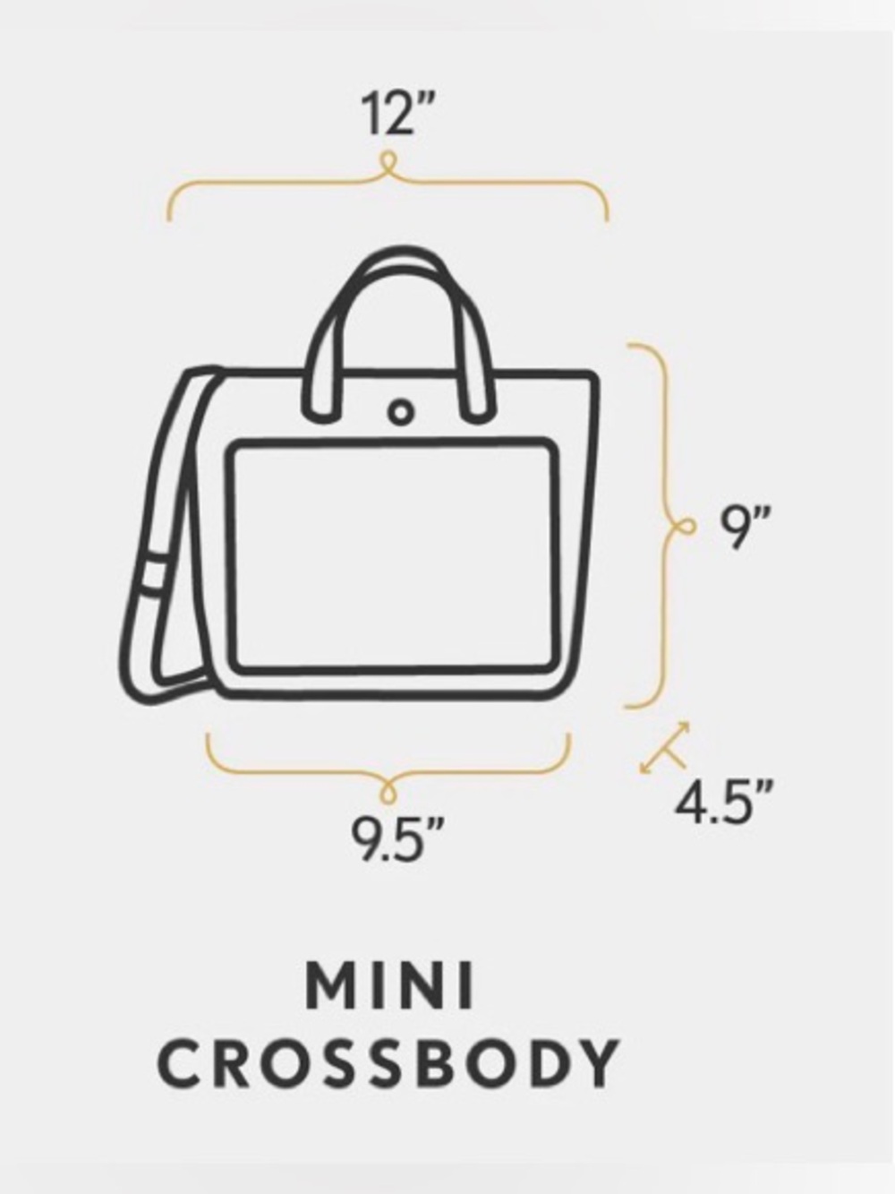 Portland Leather Goods Mini Crossbody Tote Handbag in Honey - Picture 12 of 12
